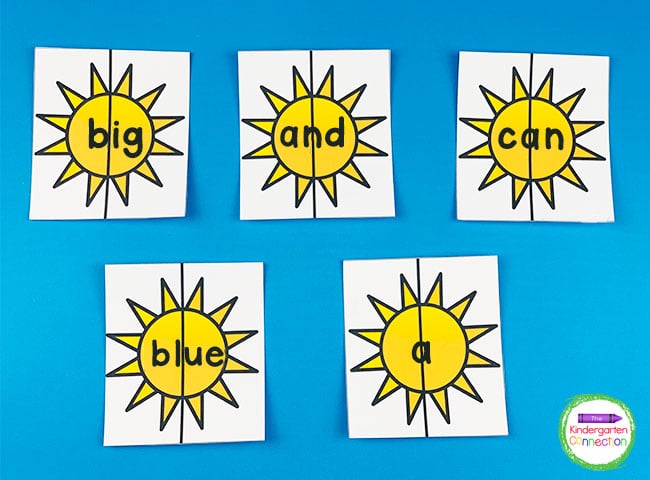 This summer-themed sight word puzzle activity will get your kids reading and having fun!