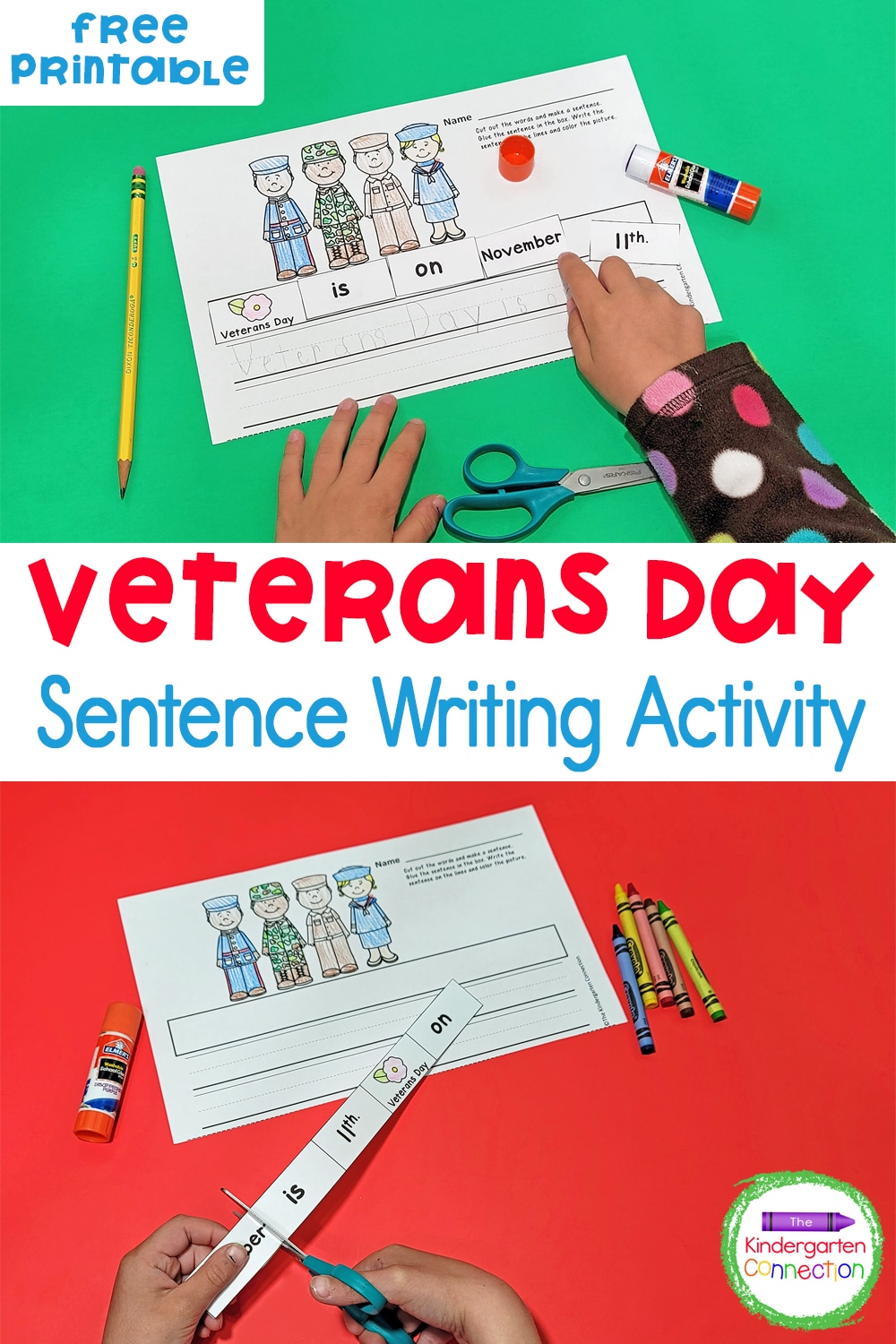 Veterans Day Sentence Writing Activity