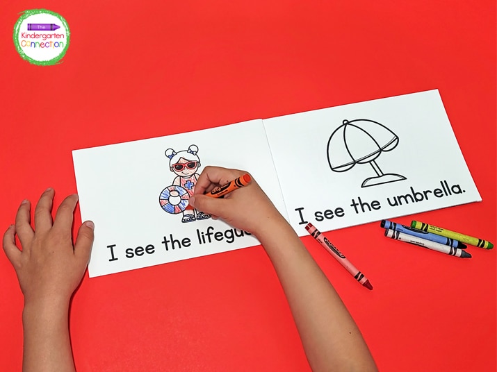 Your students will love coloring the pictures and making the book their own.