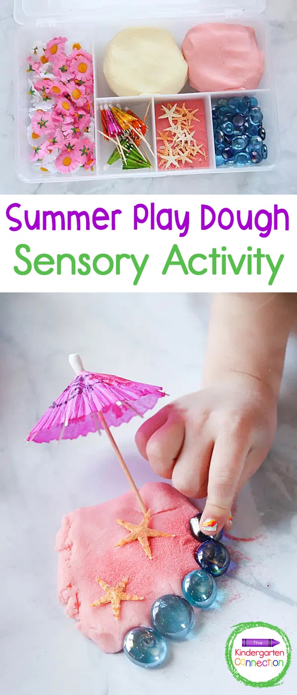 This Summer Play Dough Kit is perfect for kids to get hands-on, sensory fun with an engaging summer theme!