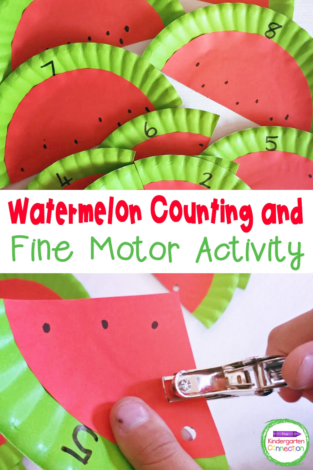This easy Watermelon Fine Motor and Counting Activity will help your kiddos build up finger muscles and strengthen important math skills!
