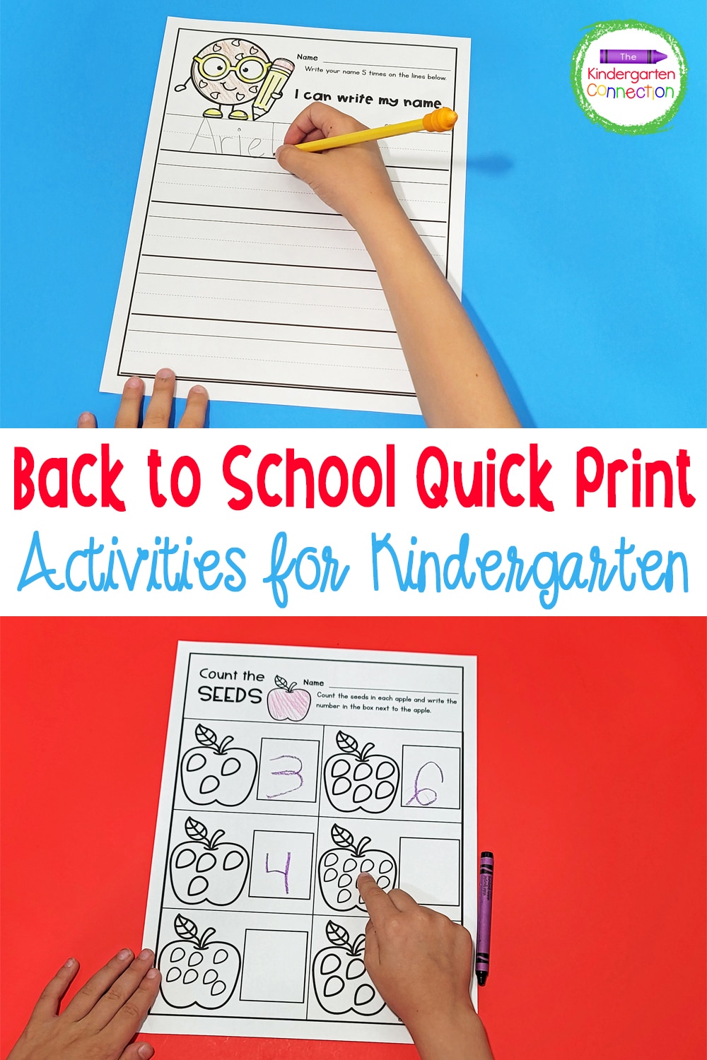 These Kindergarten Back to School Printables for Math & Literacy require no prep and are great as fun morning work or take-home activities!
