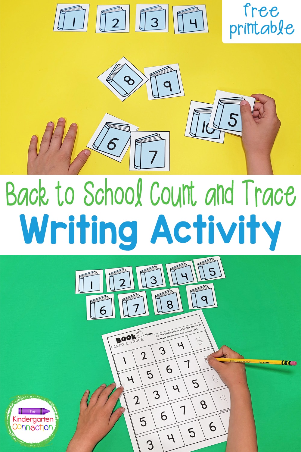 This free Back to School Count and Trace Activity will have your students working on math skills like counting, number writing, and more!