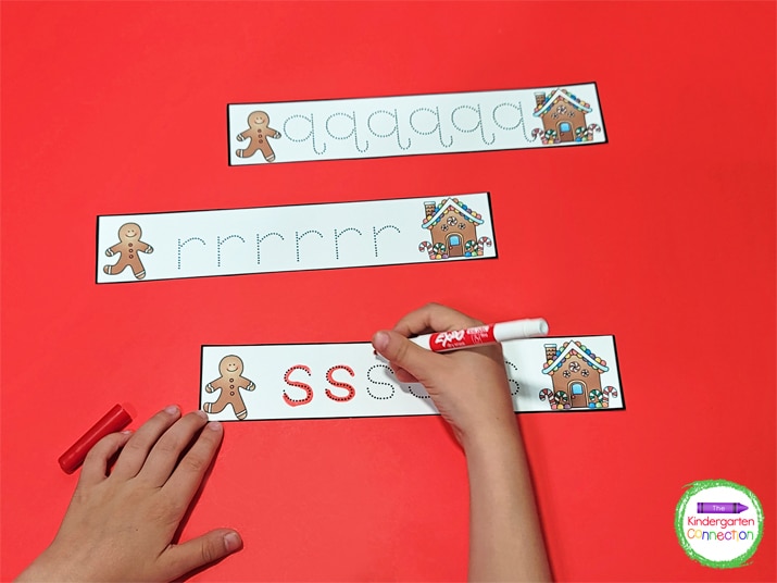 Using skinny dry erase markers will give your students better practice with a pencil-like grip.