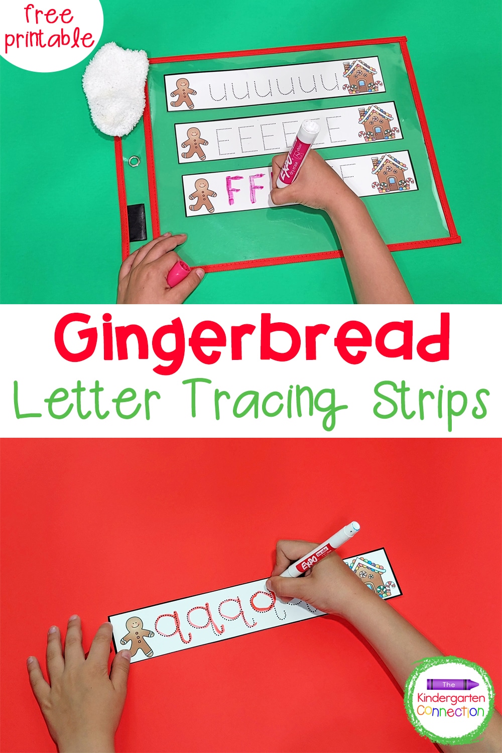 Gingerbread Letter Tracing Activity