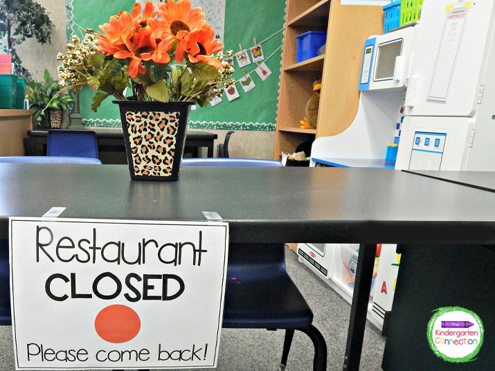 When it is time to stop playing, we put up the "CLOSED" sign.
