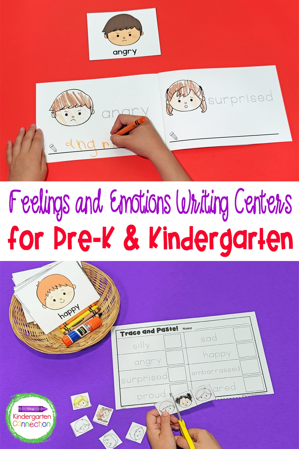 These Pre-K & Kindergarten Feelings and Emotions Writing Activities are great for working on social-emotional learning and writing skills!