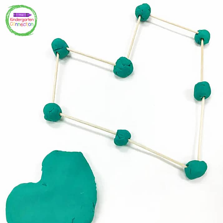 Students can also construct hearts using play dough and toothpicks.