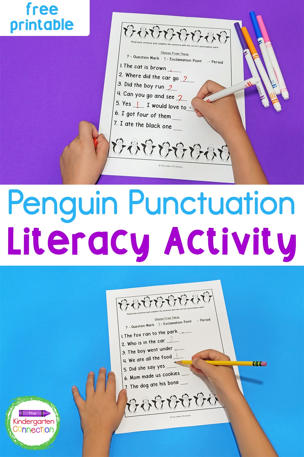 Penguin Punctuation Activity