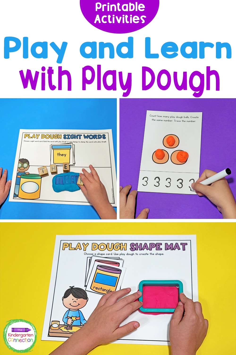 Printable Play Dough Activities for Pre-K & Kindergarten