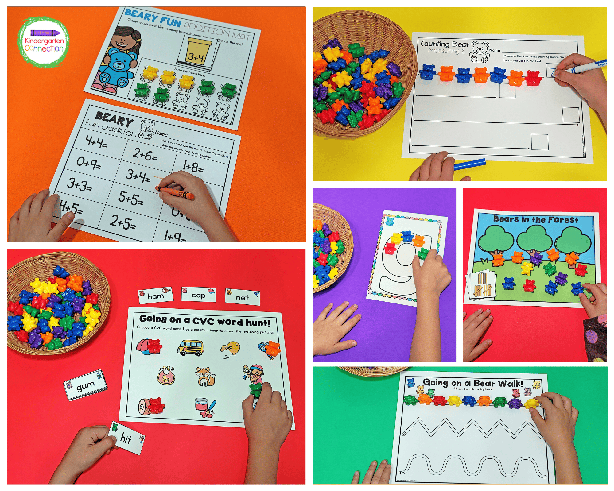 This pack is filled with printable resources that are designed to pair perfectly with counting bears!