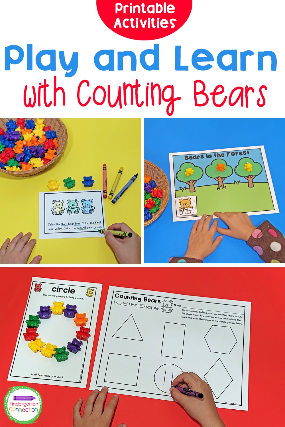 Printable Counting Bear Activities for Pre-K & Kindergarten