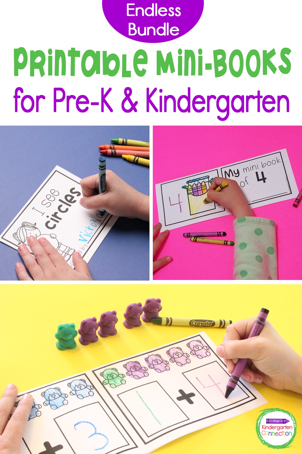 With this Endless Bundle of Printable Mini-Books for Pre-K & Kindergarten, you will have an engaging, easy-prep mini-book for any lesson!