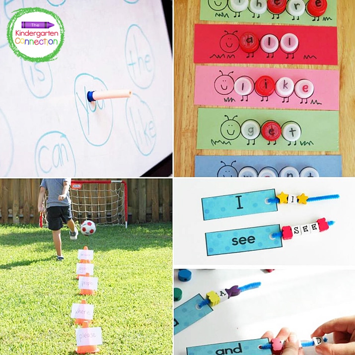 These sight word activities for Pre-K and Kindergarten offer interactive learning fun.