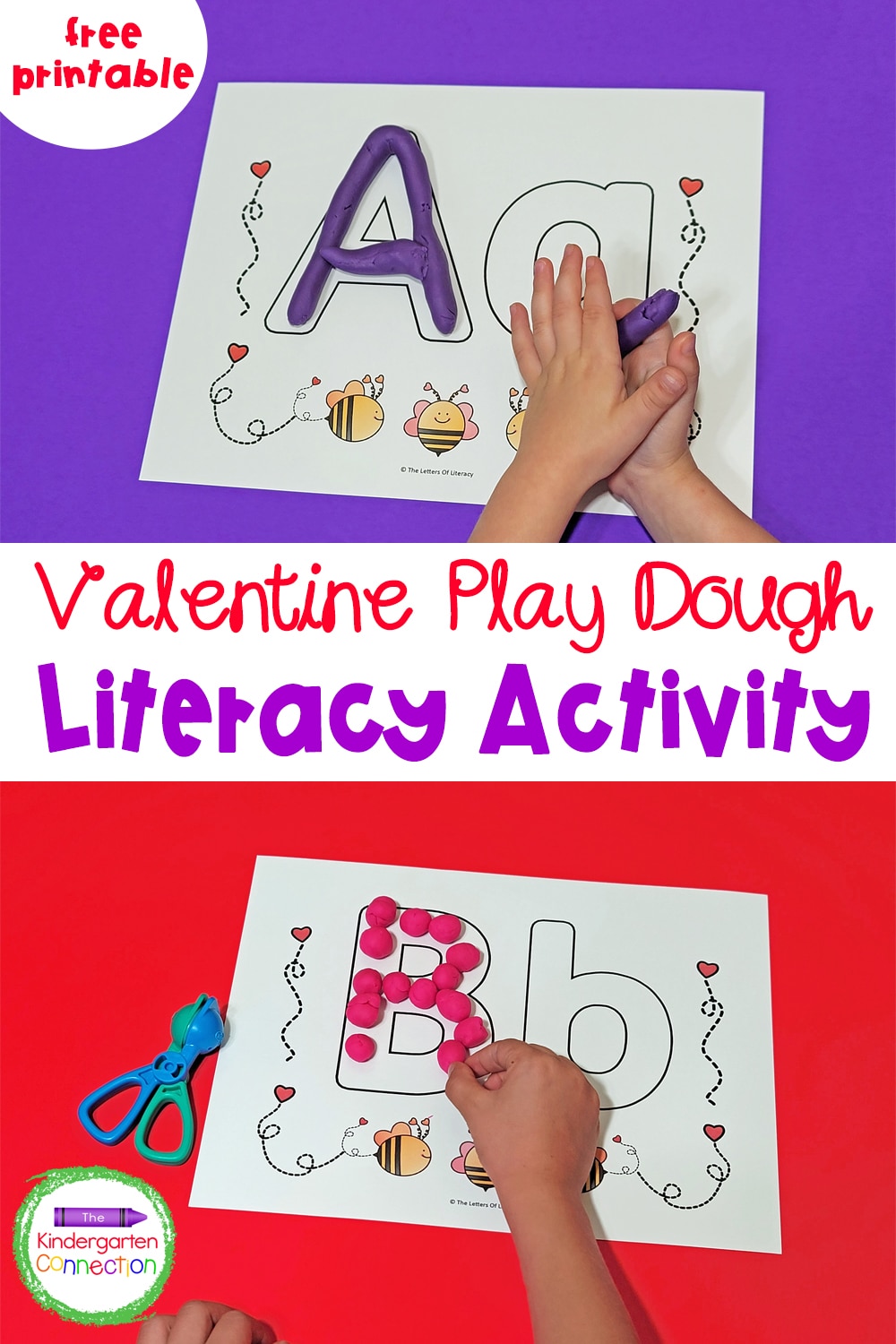 Alphabet Valentine Play Dough Mats