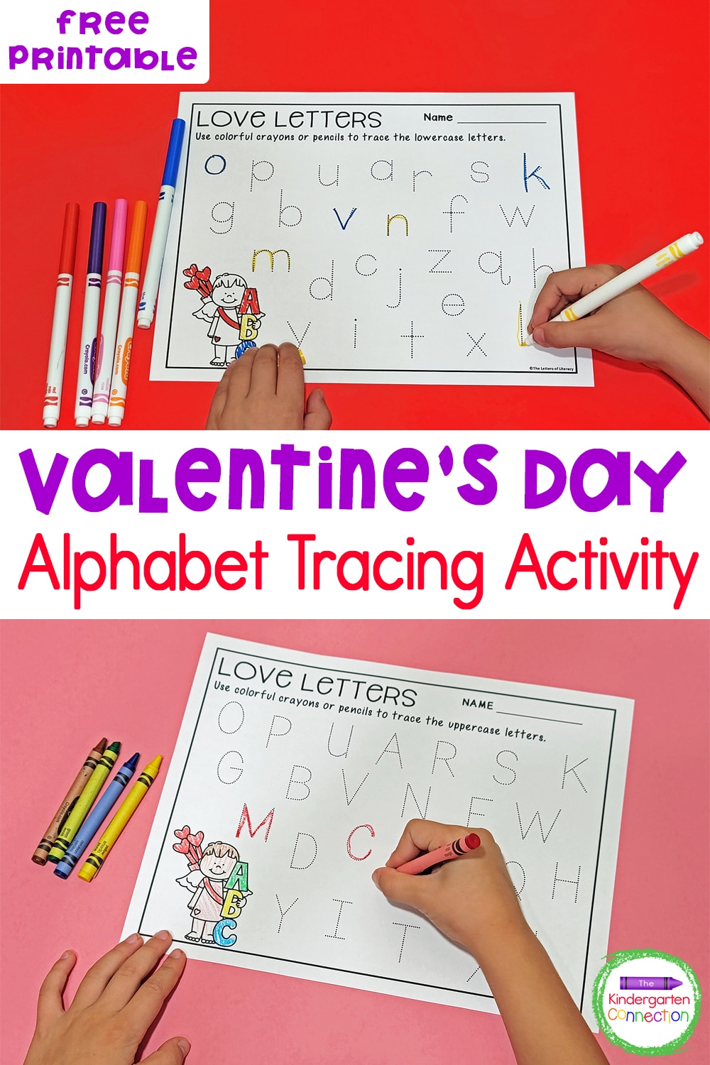 Valentine\'s Day Alphabet Tracing Printables