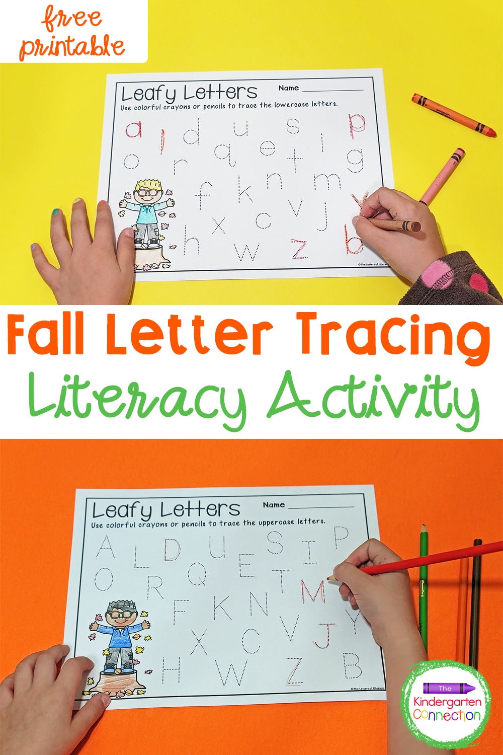 Fall Letter Tracing Printables