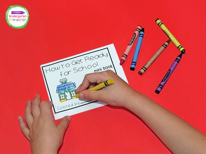Students will strengthen fine motor skills too as they color the pictures in the sequencing mini-book.