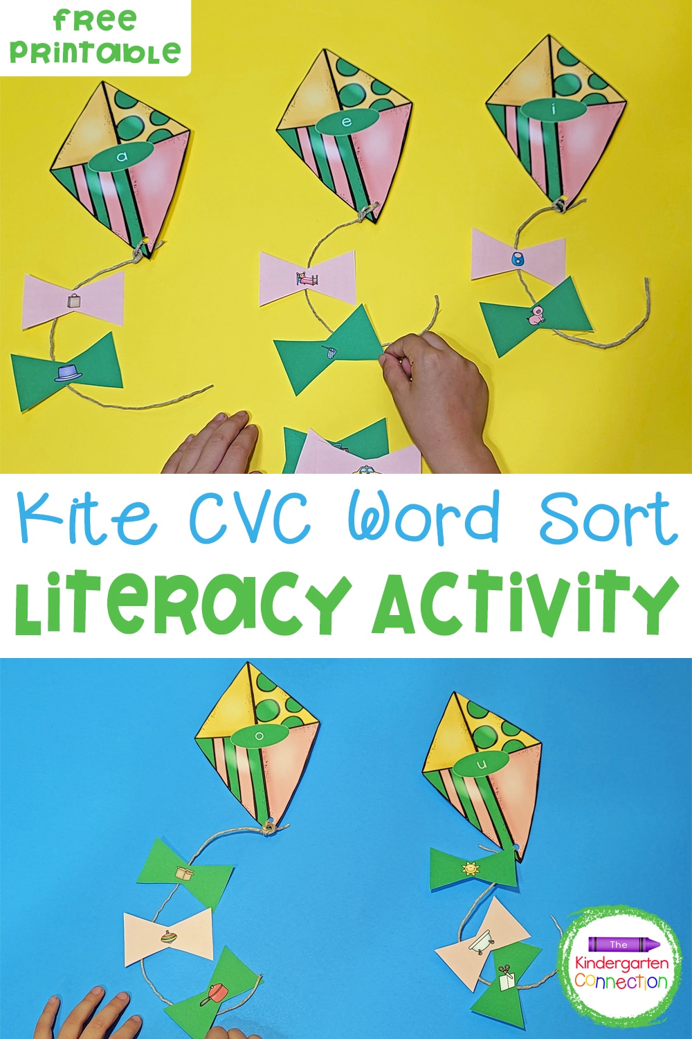 Kite CVC Word Sorting Activity