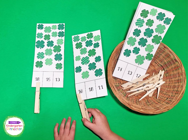 Print the clip cards and add them to your math centers with a basket of clothespins.