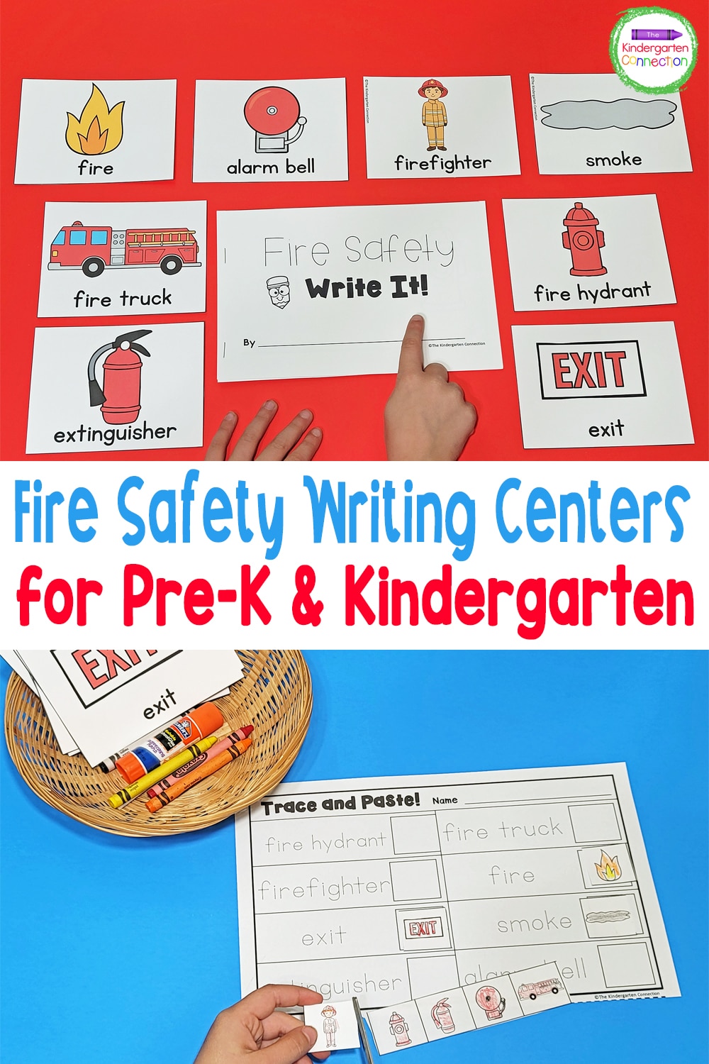 These Fire Safety Writing Activities for Pre-K & Kindergarten are perfect for early writers to practice labeling, sentence writing, and more!