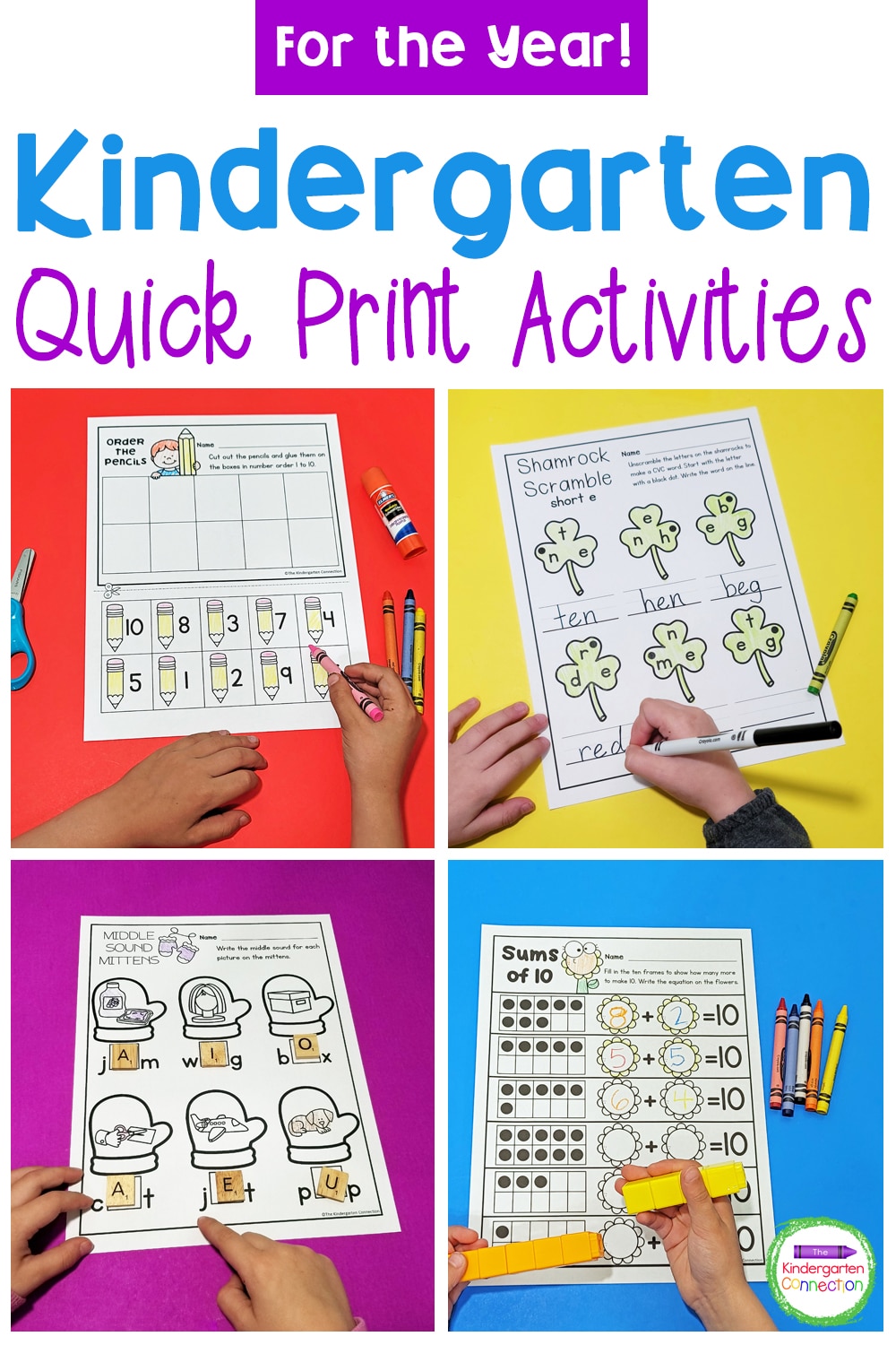 Themed Math and Literacy Printables for Kindergarten