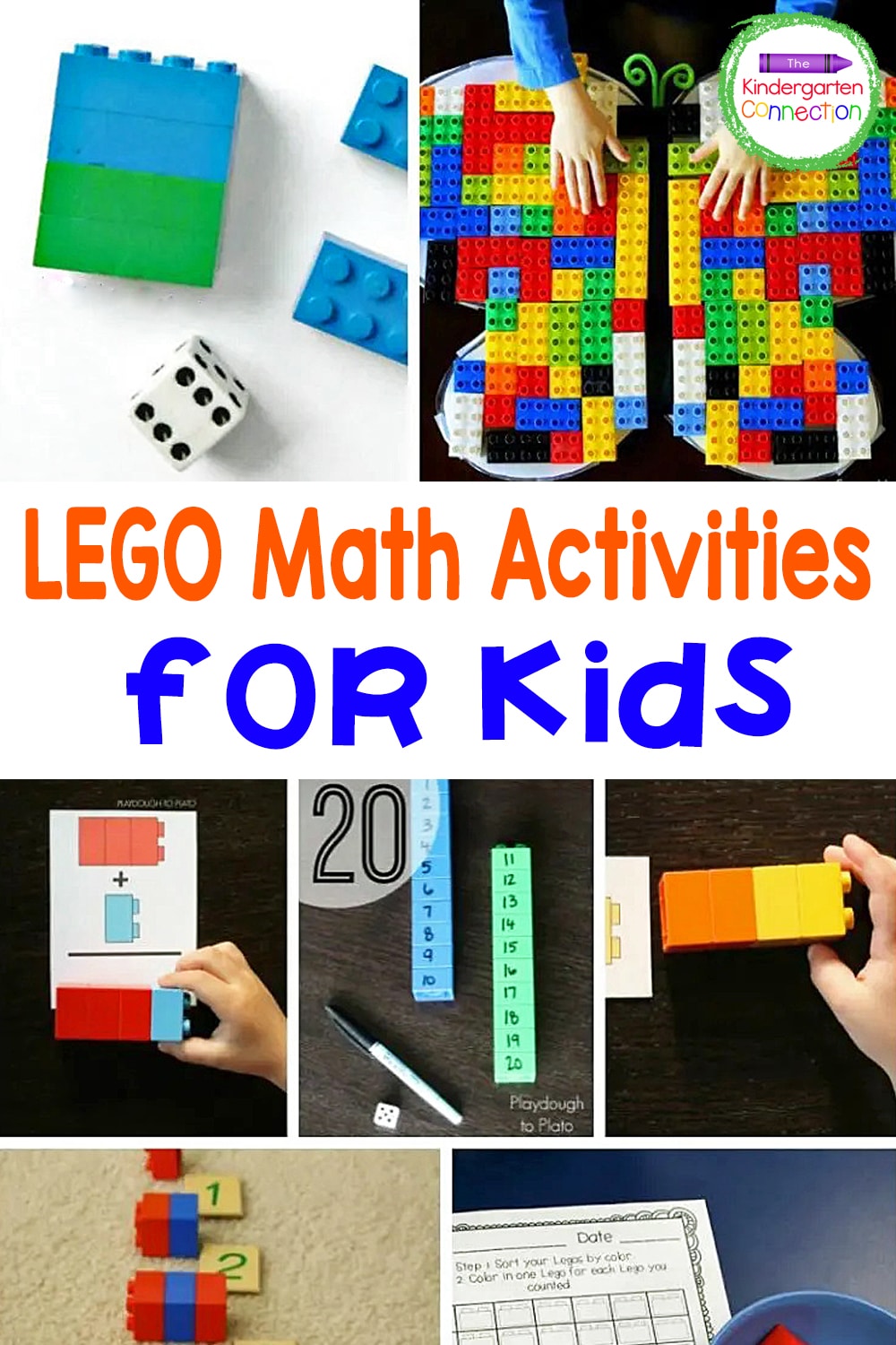 These LEGO math activities are perfect for counting, grouping, patterns, adding, subtracting, and other vital math skills for early learners!