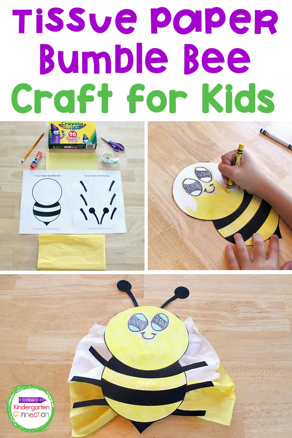 Tissue Paper Bumble Bee Craft