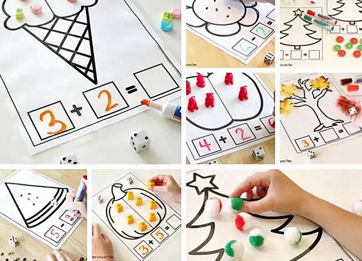Printable Math Mats for the Year