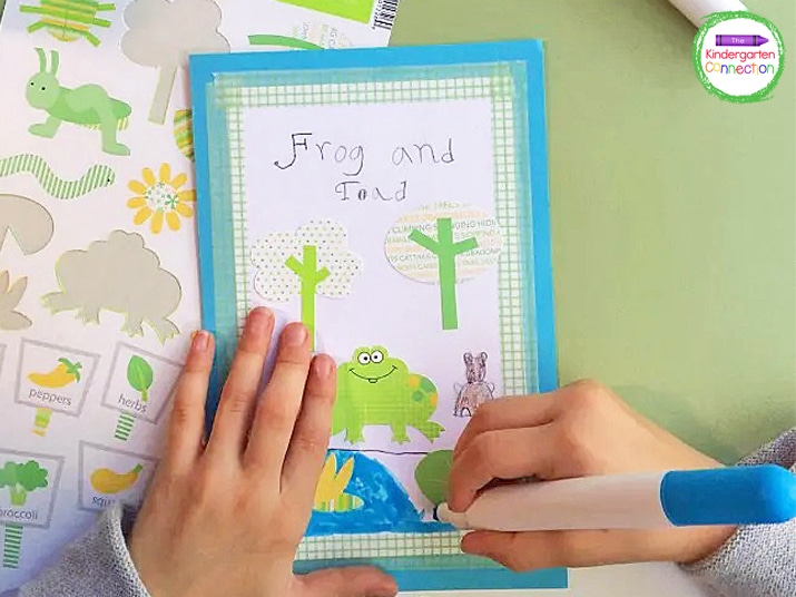 Create your own book covers for a Frog and Toad book.