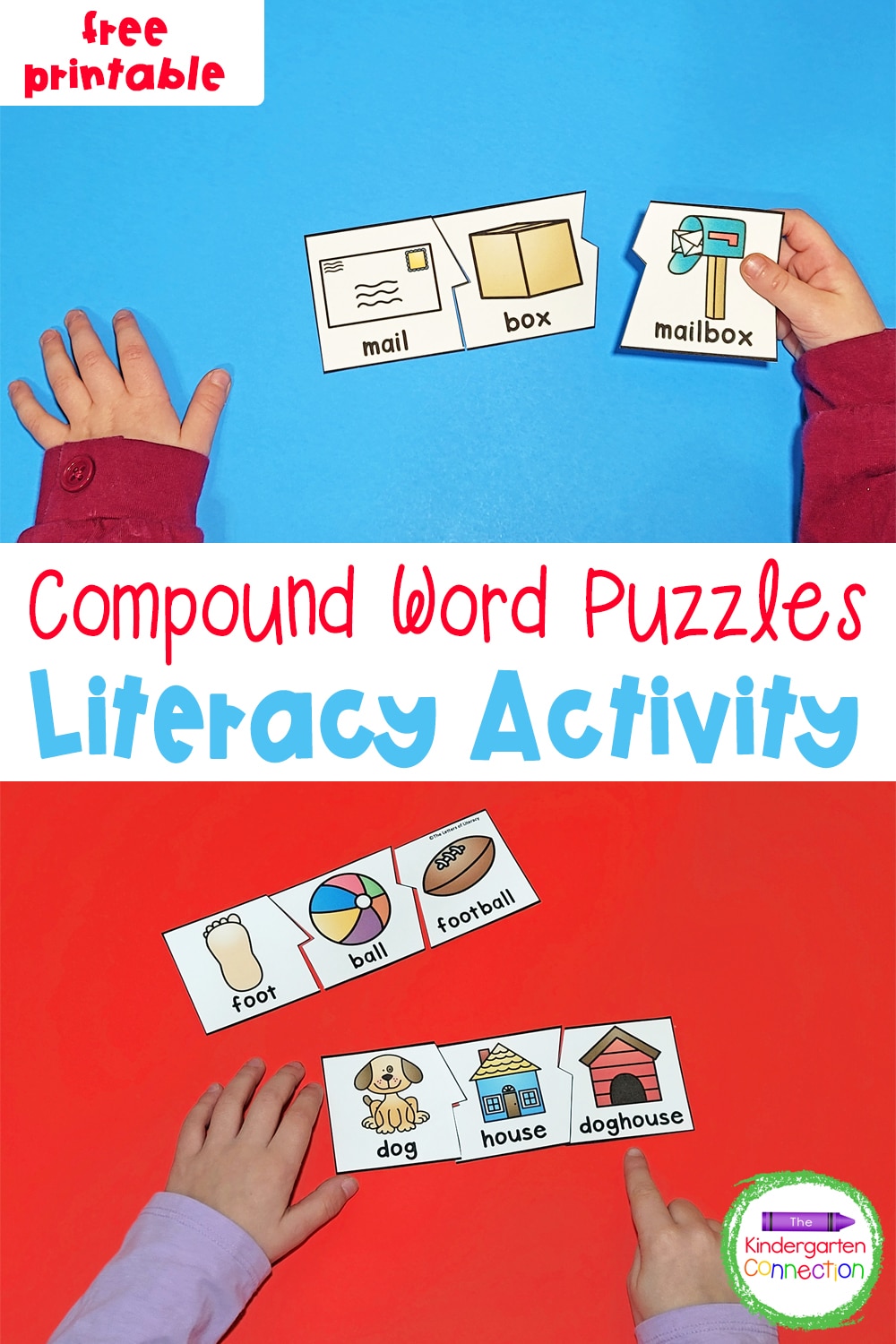 These free Compound Word Puzzles are perfect for early readers to build fluency and practice putting words together to make new ones!