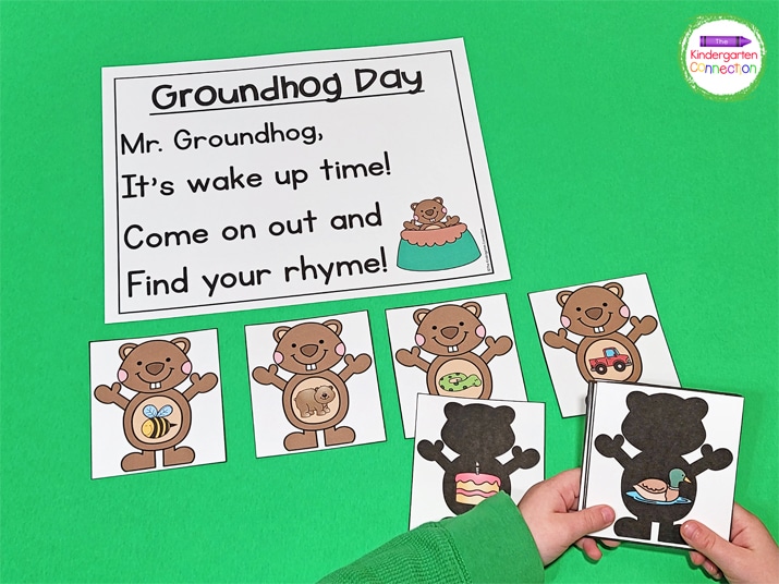 This download includes a fun Groundhog Day chant and hands-on rhyming matching game.