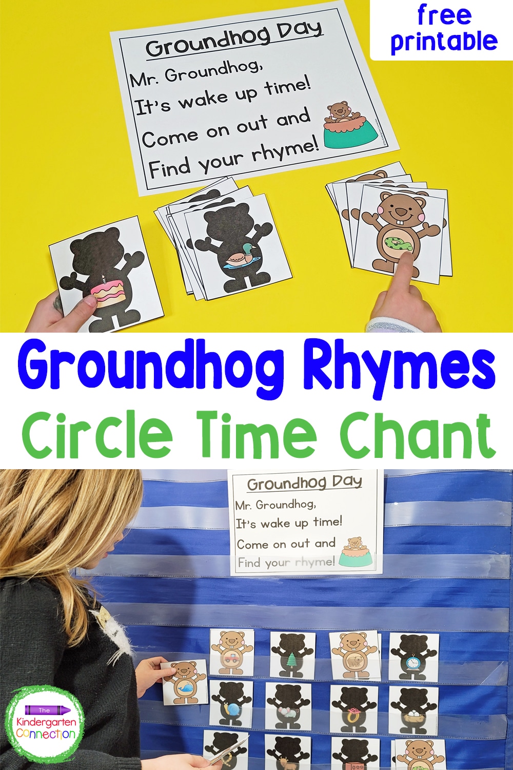 This free Groundhog Day Chant and Rhyming Match is the perfect way to celebrate Groundhog Day while working on rhyming skills!
