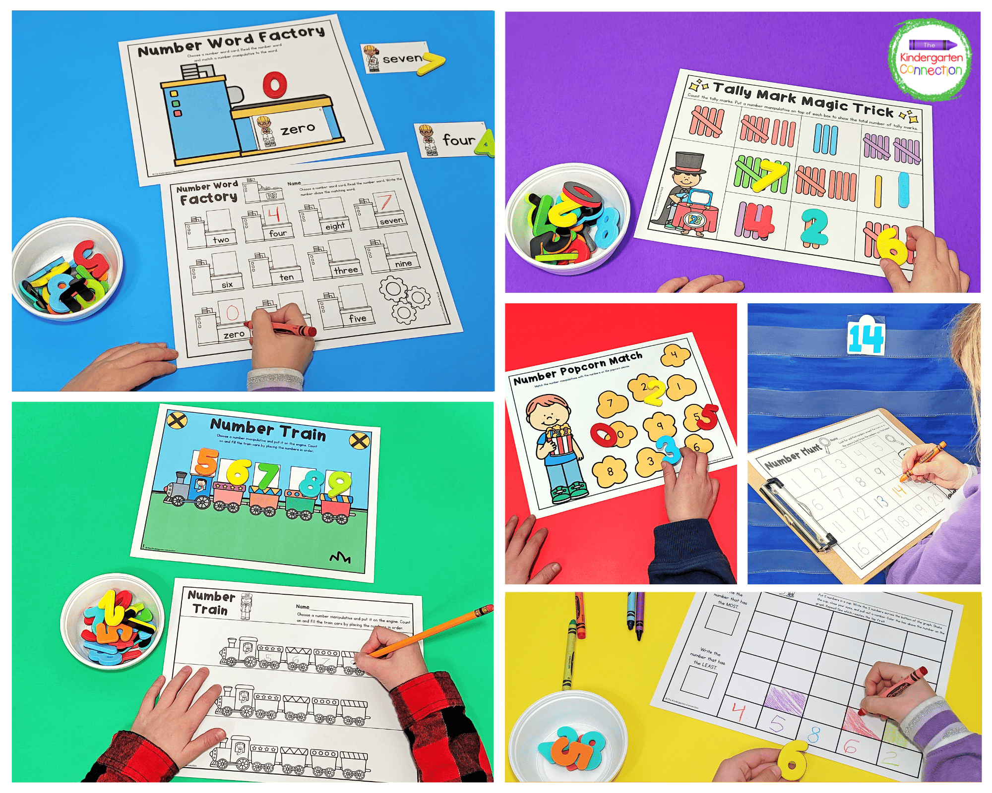 This pack is filled with printable resources that are designed to pair perfectly with number manipulatives!