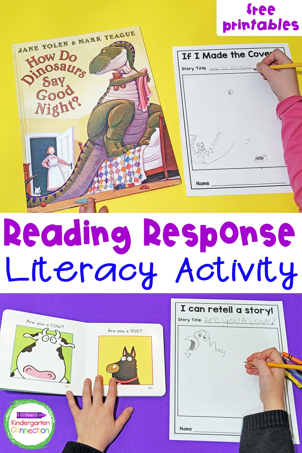 These FREE Reading Response Printables are a quick and effective way to add even more engagement to your read alouds in Pre-K & Kindergarten!