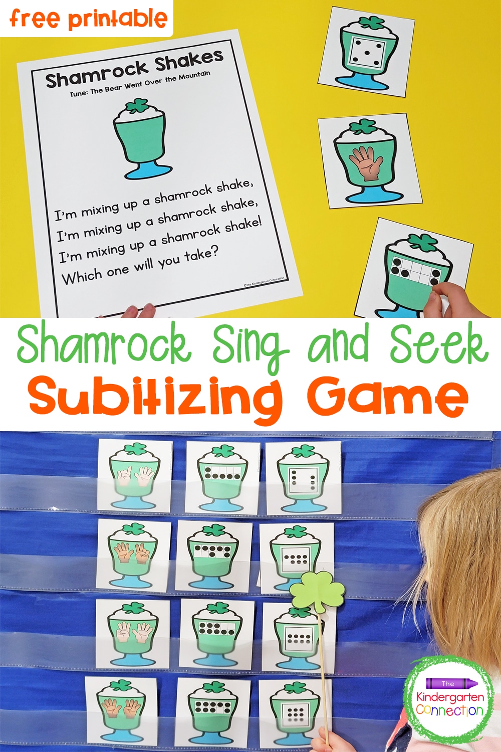 Shamrock Sing and Seek Subitizing Game