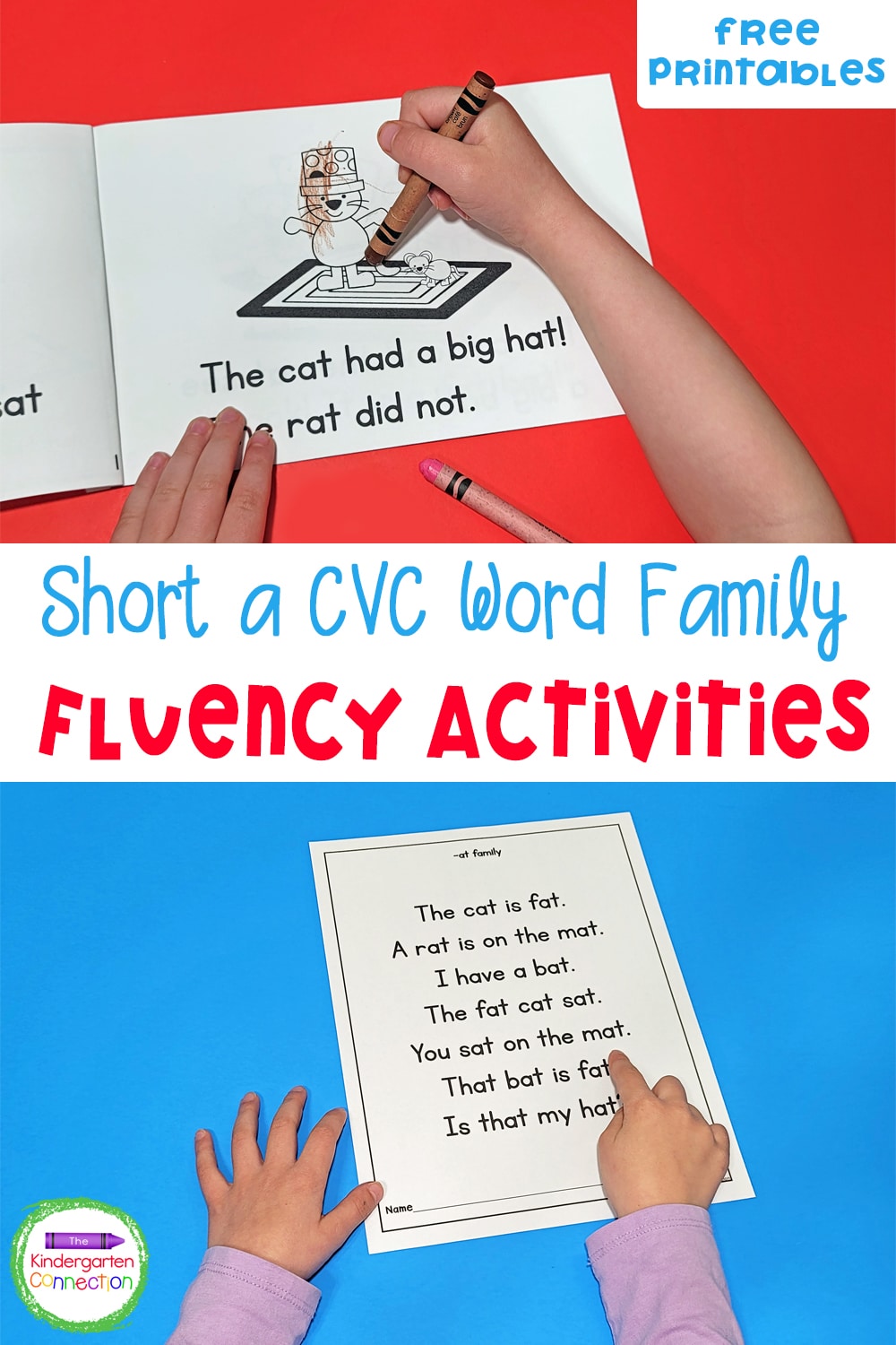 Short a CVC Word Family Fluency Activities