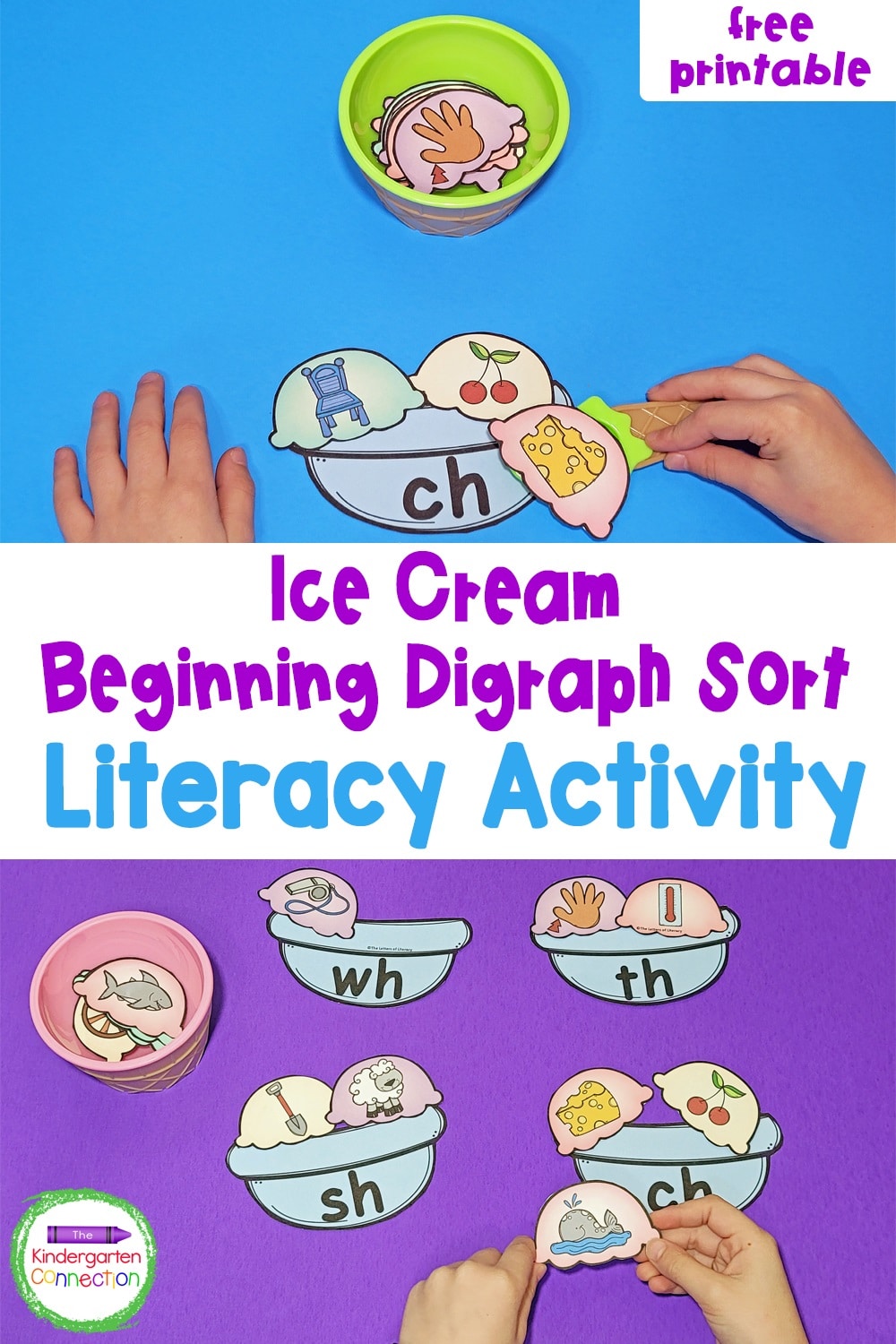 Work on identifying beginning digraph sounds with your early readers with this fun and free Ice Cream Beginning Digraph Sort!