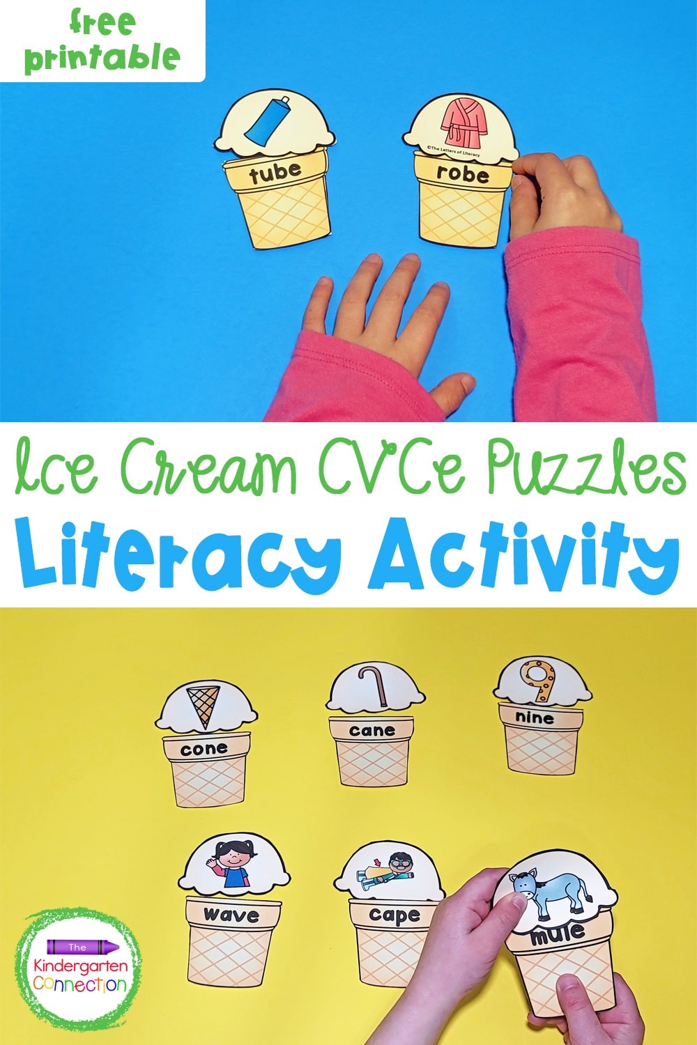 Ice Cream CVCe Puzzles