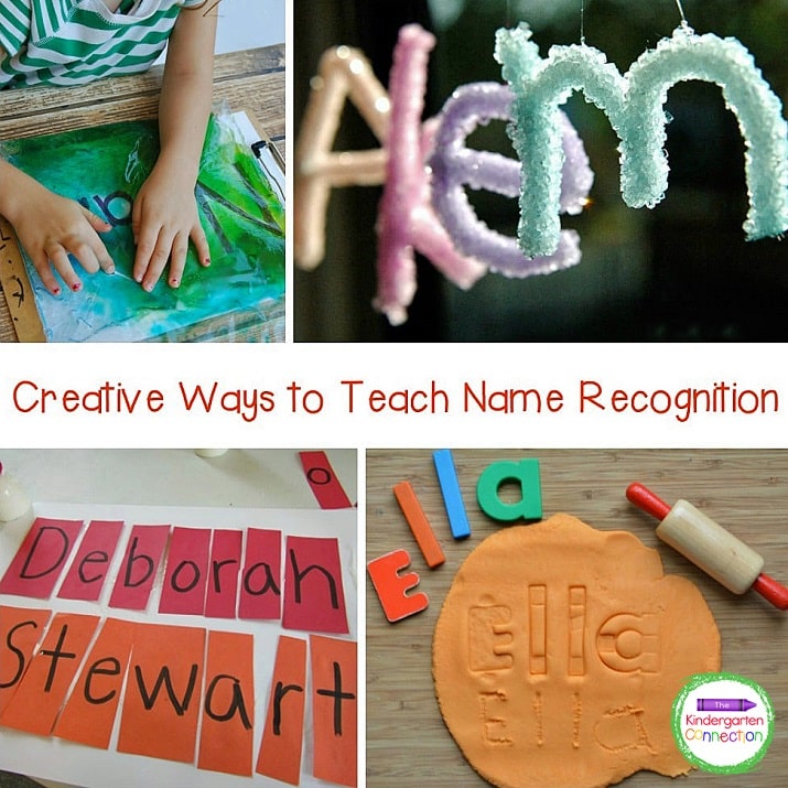 This list of name activities includes hands-on activities that include paint, cutting, and even play dough.