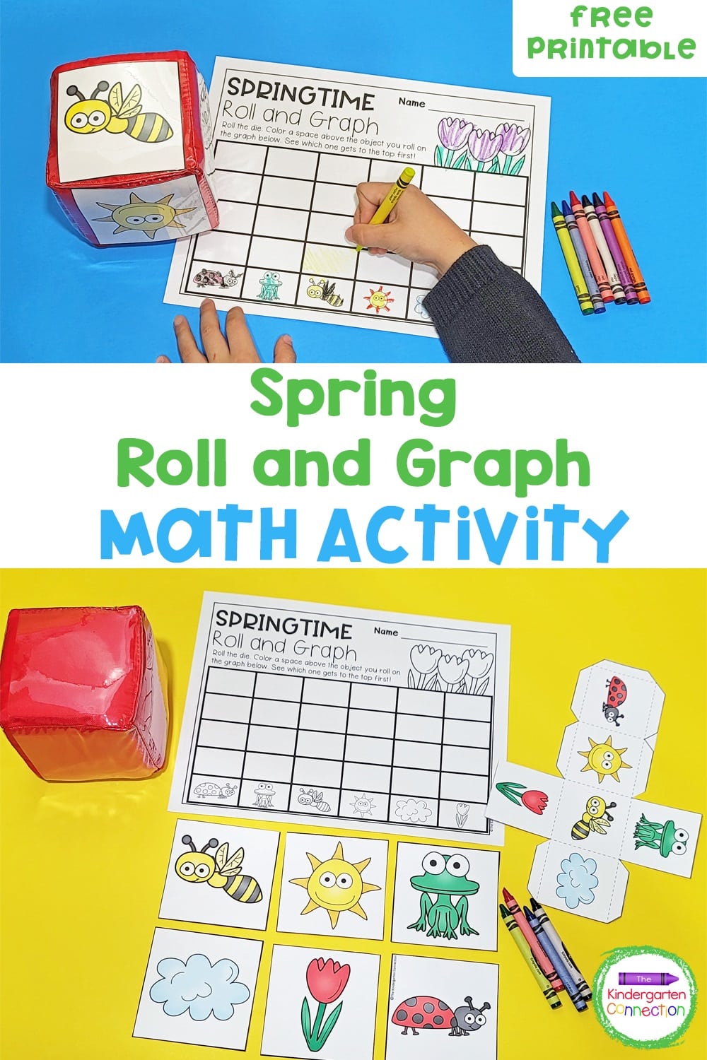Roll and Graph Spring Math Activity