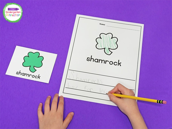 Print the story book pages and use them as writing prompts in your literacy centers.