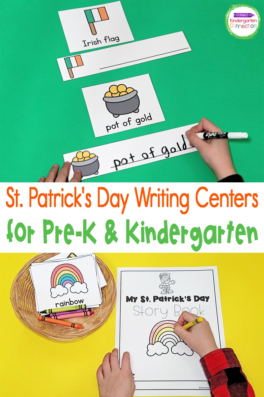 These St. Patrick's Day Writing Activities for Pre-K & Kindergarten are perfect for early writers to practice labeling and sentence writing!