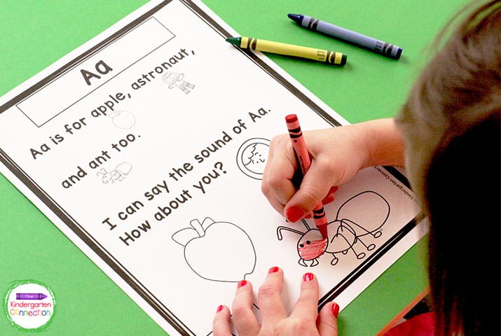 The Alphabet Phonics Poems for Pre-K and Kindergarten include a page for each letter of the alphabet.