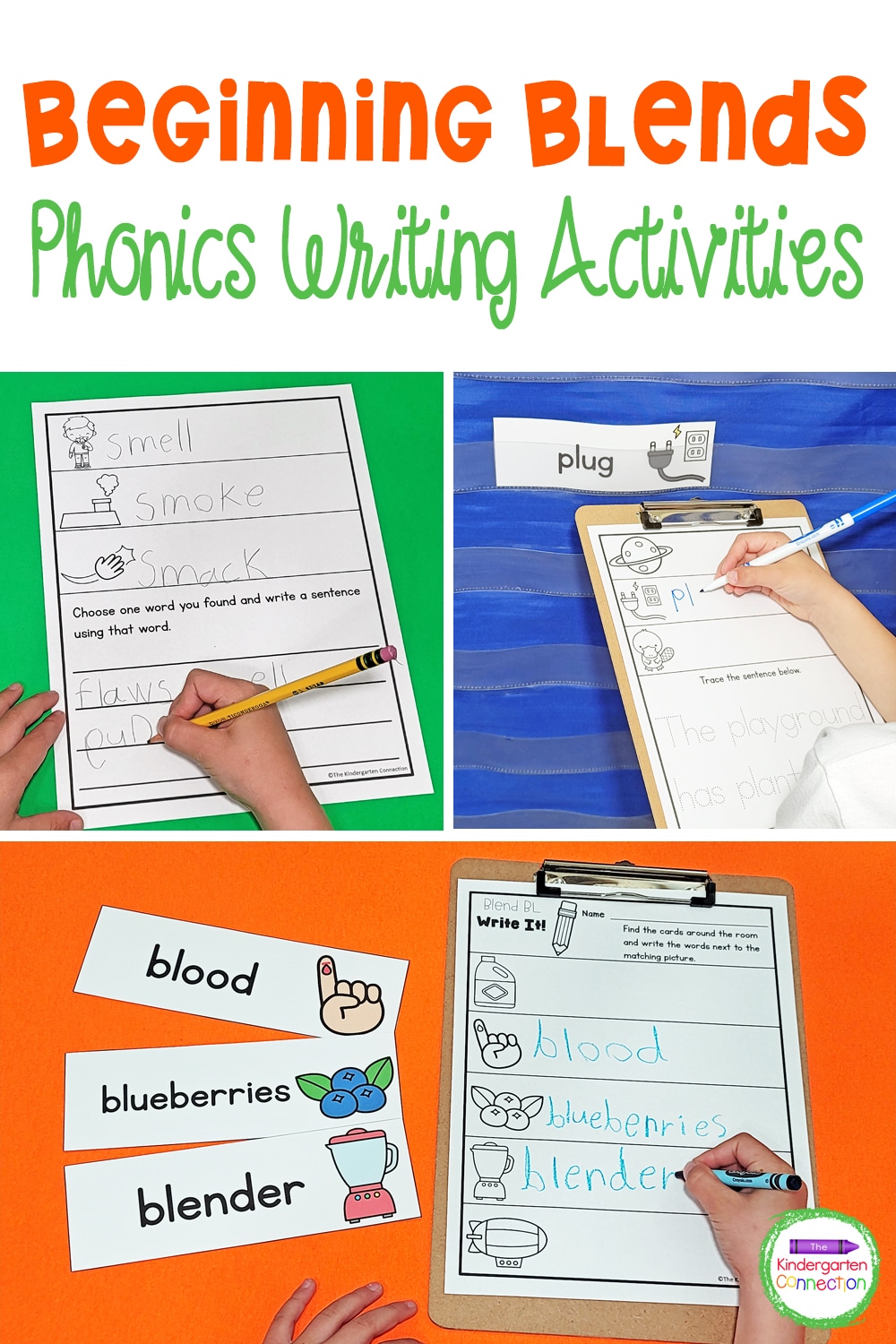 These Blends Phonics Writing Activities for Kindergarten reinforce important reading skills and encourage movement.