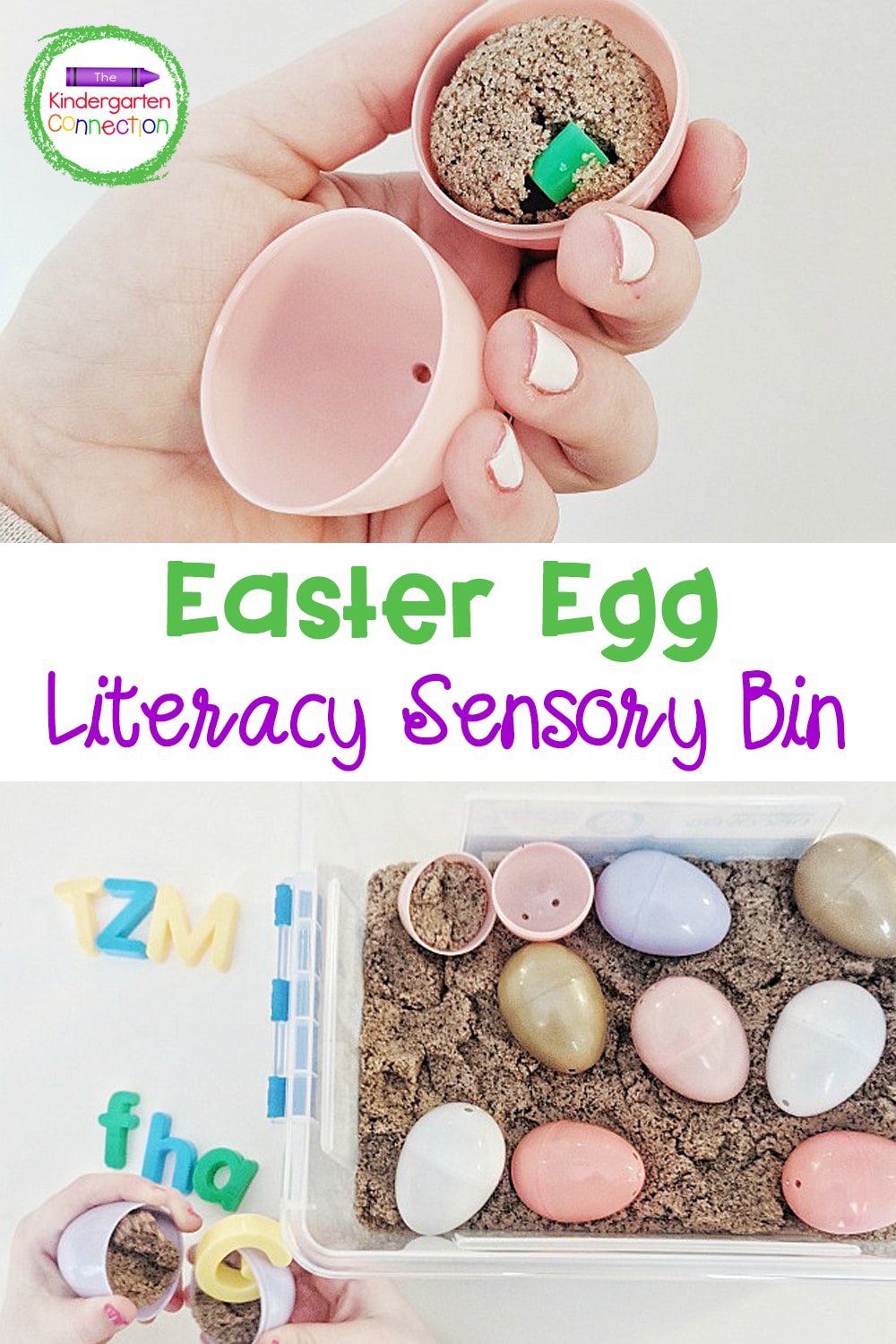 Find out how to make an Easter Egg Sensory Bin with frugal supplies that you already have on hand! Our favorite way to use this sensory bin is for a Letter Find activity!