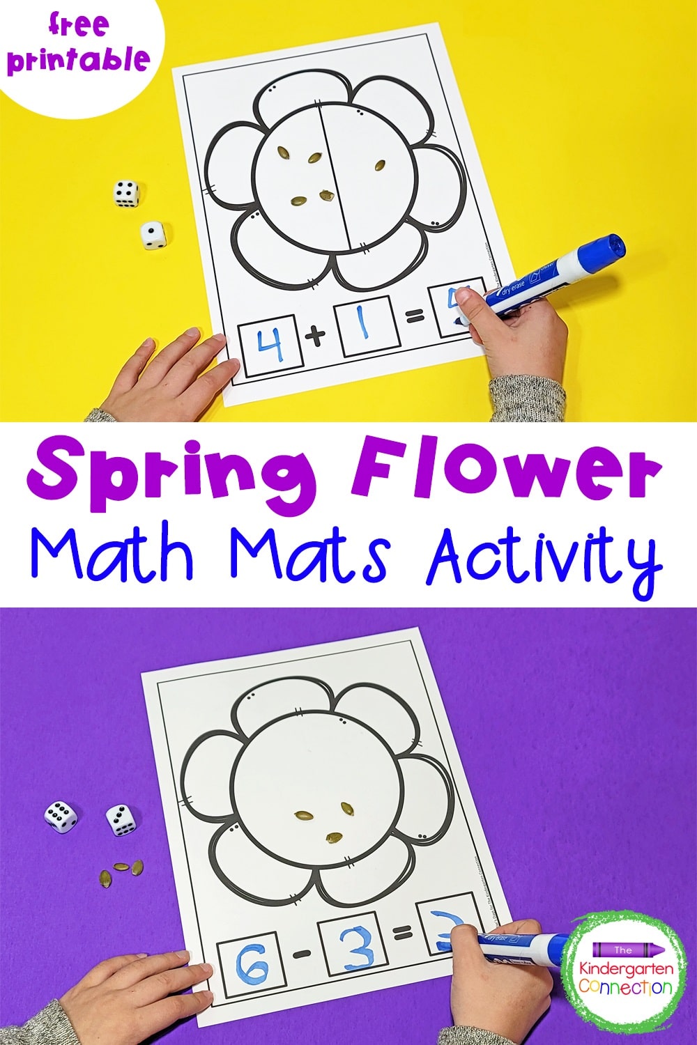 Spring Flower Math Mats