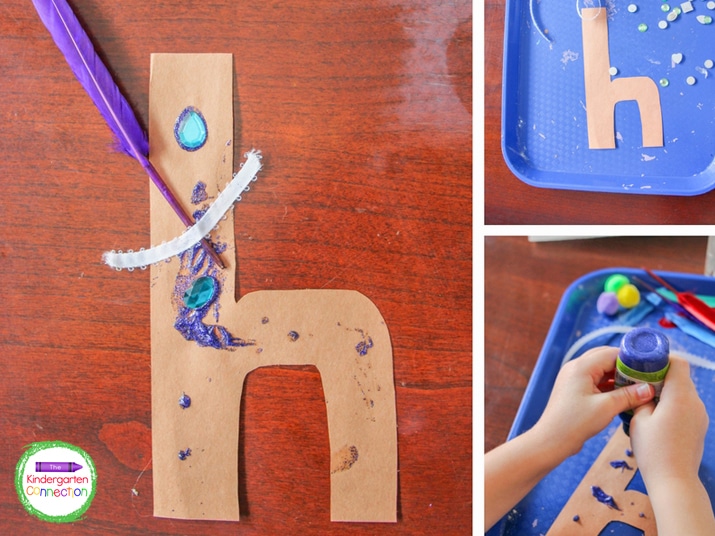 The next letter we're doing in our Kindergarten Letter Craft series is the lowercase letter H craft, H is for Hat.