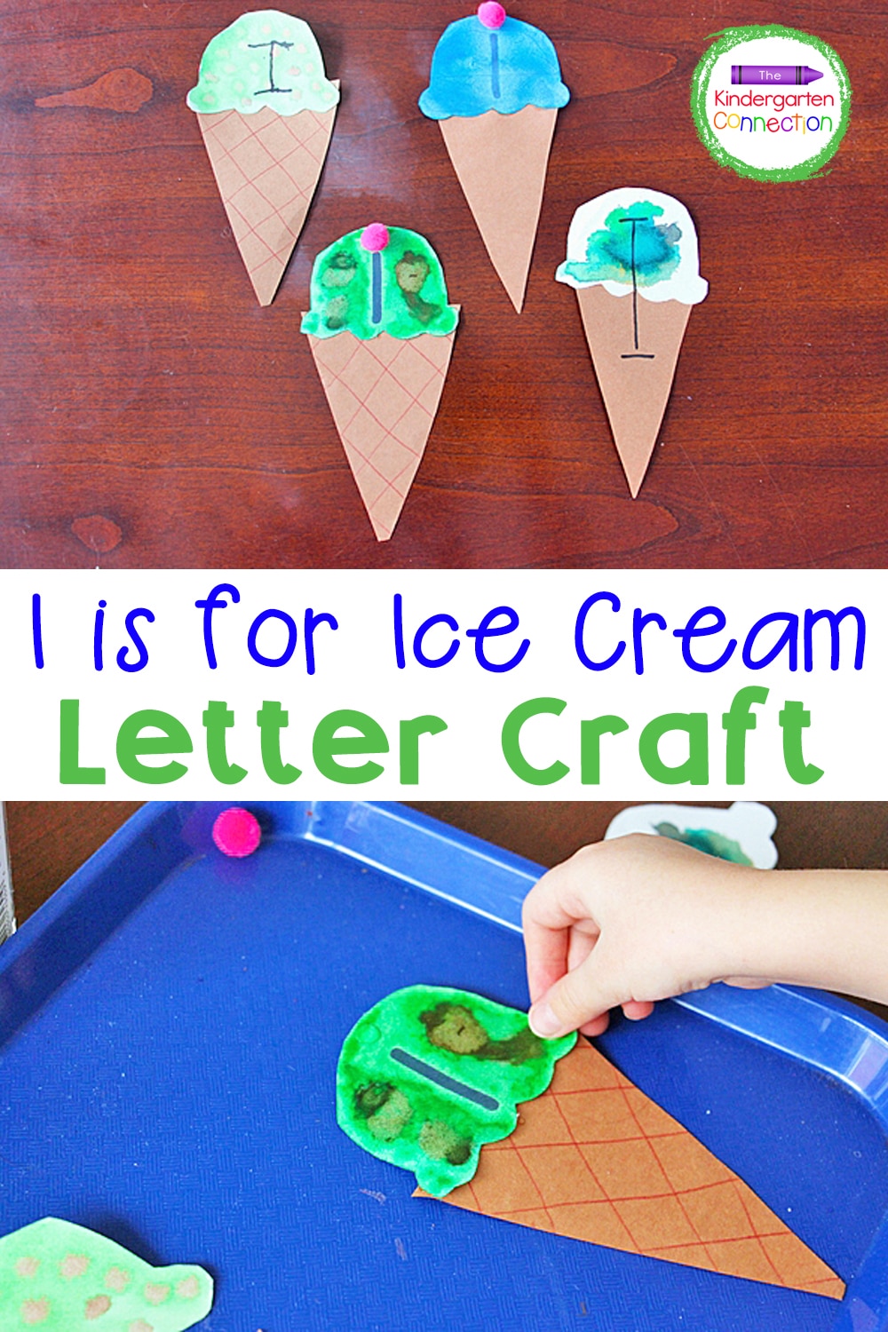My kids love ice cream, so it was obvious to choose I is for Ice Cream as the Letter I Craft for this week's Kindergarten Letter Craft!