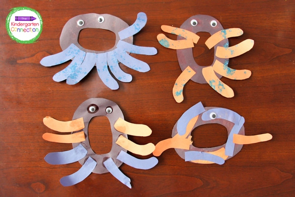 This letter O craft is a favorite! This O is for Octopus Kindergarten Letter Craft is easy to assemble and great for fine motor skills.